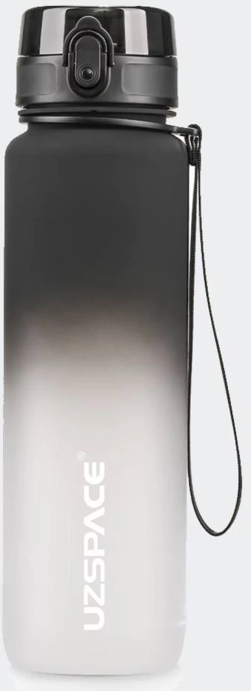 UZSPACE Leakproof Tritan Bpa Free Plastic Water Bottle 1000ml - 3038-BLACK-WHITE