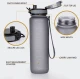 UZSPACE Leakproof Tritan Bpa Free Plastic Water Bottle 1000ml - 3038-BLACK-WHITE