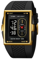 Ψηφιακό/αναλογικό ρολόι χειρός – Skmei - 2213 - Black/Gold/Black