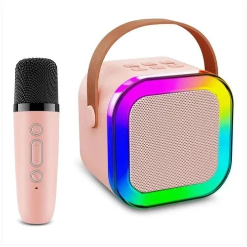 Επαναφορτιζόμενο Φορητό Σύστημα Karaoke Bluetooth με Ασύρματo Μικρόφωνo, και Φωτισμό LED RGB Arrango AC49455