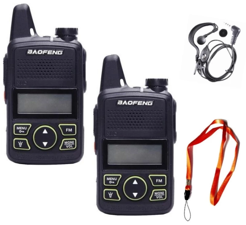Σετ 2x Mini Ασύρματος Φορητός Πομποδέκτης PMR 1,5W με Μονόχρωμη Οθόνη - BAOFENG BF-T1