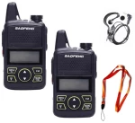 Σετ 2x Mini Ασύρματος Φορητός Πομποδέκτης PMR 1,5W με Μονόχρωμη Οθόνη - BAOFENG BF-T1