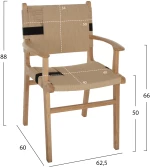 330018 ΠΟΛΥΘΡΟΝΑ RUBBERWOOD ΚΑΙ ΣΧΟΙΝΙ 62,5X60X88YΕΚ.HM9324.01