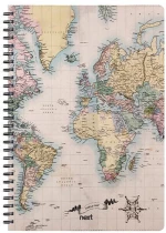 442110 NEXT TRENDS WORLD MAP II ΤΕΤΡΑΔΙΟ ΣΠΙΡΑΛ 21X29ΕΚ. 3ΘΕΜ., 105Φ. ΤΕΜ