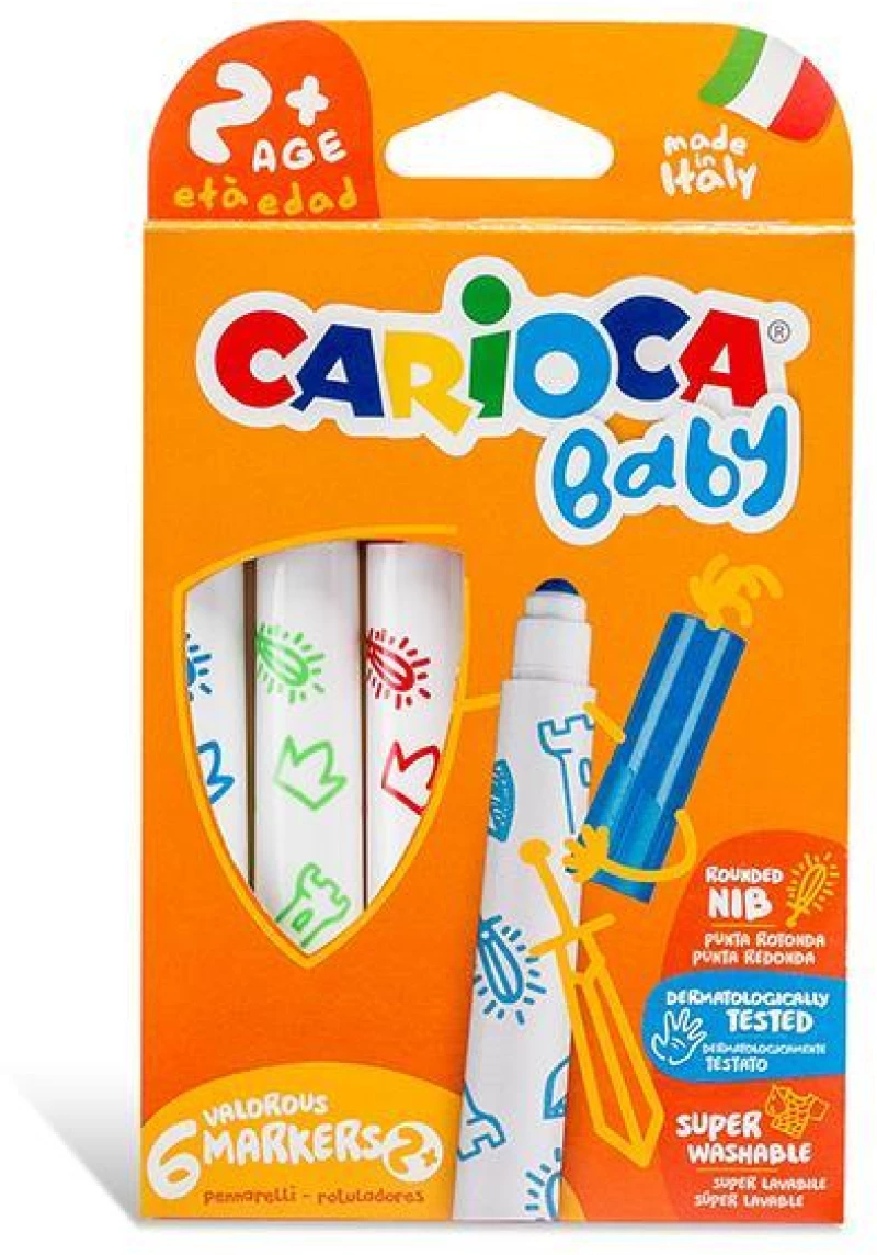 443110 CARIOCA ΜΑΡΚΑΔΟΡΟΙ BABY 6 ΧΡΩΜΑΤΑ ΓΙΑ ΠΑΙΔΙΑ 2+ ΤΕΜ