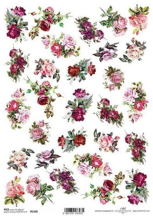 443351 ΡΙΖΟΧΑΡΤΟ "ROSES" 21X29ΕΚ. (ITD-R1338) ΠΑΚ
