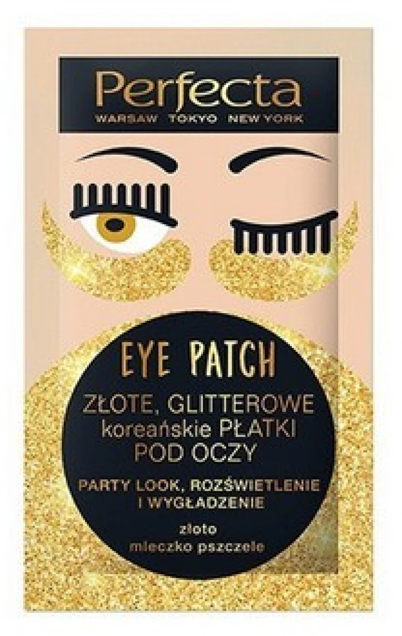 Perfecta Gold Glitter Μάσκα Ματιών Για Αντιγήρανση & Σύσφιξη 2τμχ