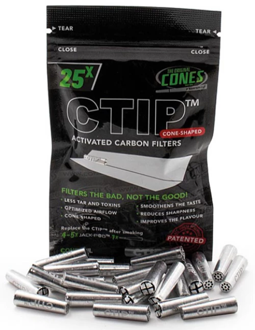 Μεταλλικό Κωνικό Φίλτρο Ctip Slim 25 Ενεργού Ανθρακα 6-7mm