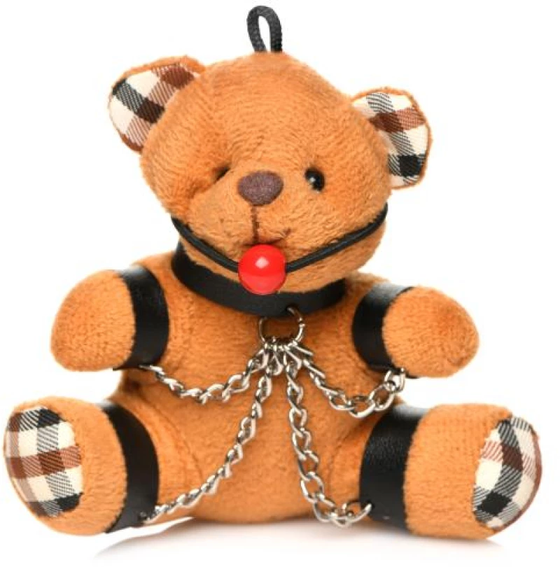MASTER SERIES GAGGED TEDDY BEAR KEY CHAIN