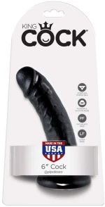 KING COCK DILDO 6" BLACK 15cm