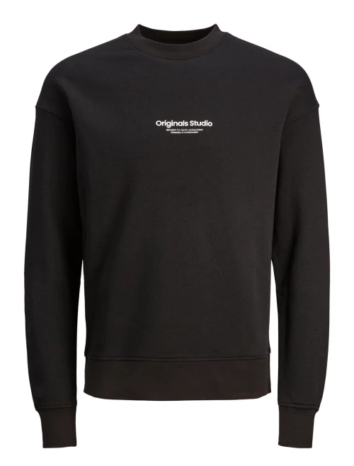 Jack  Jones Φούτερ ΜΑΥΡΟ JORVESTERBRO SWEAT CREW NECK NOOS 12241694 BLACK