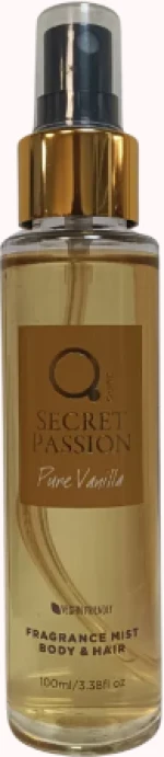 ΑΡΩΜΑ (FRANGANCE BODY MIST) QURE SECRET PASSION PURE VANILLA 100 ML