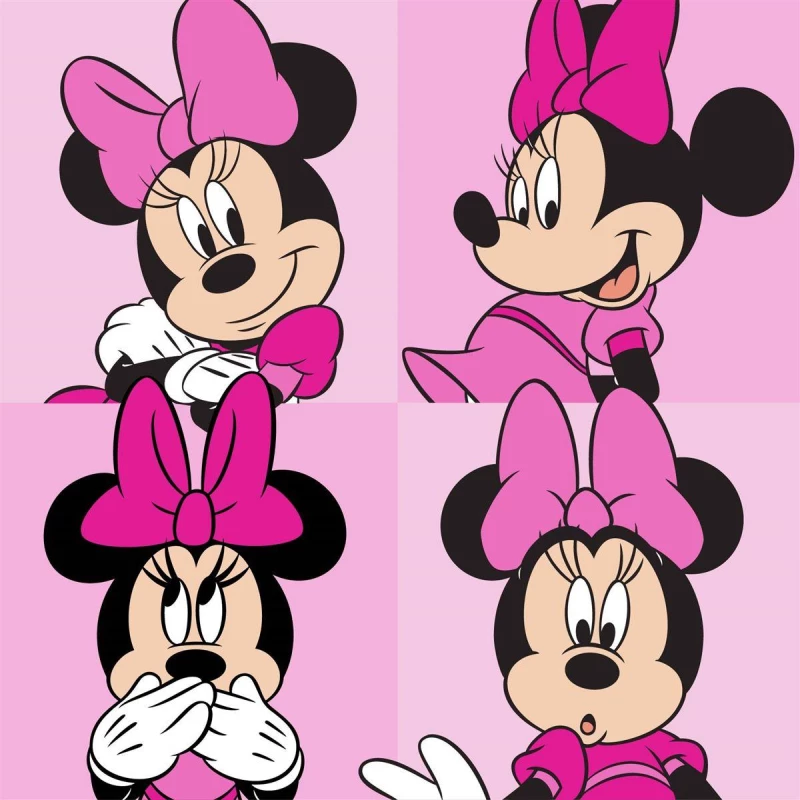 Λαβέτα Νηπιαγωγείου 30x30 Minnie 76 Pink 100% Polyester Disney Home