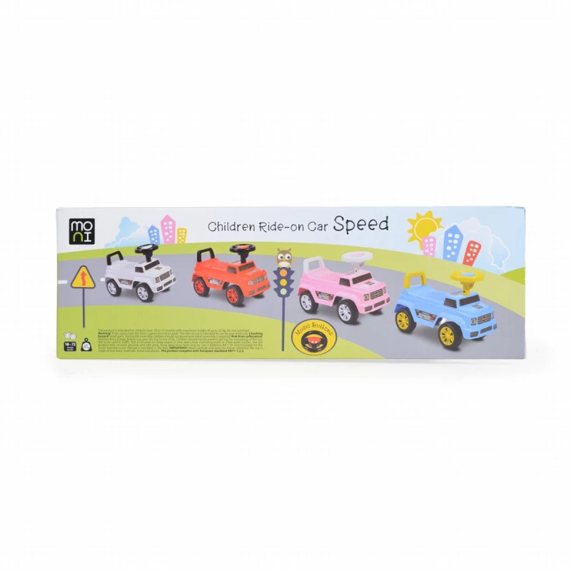 Moni Speed Περπατούρα Ride On Αυτοκινητάκι Κόκκινο για 12+ Μηνών
