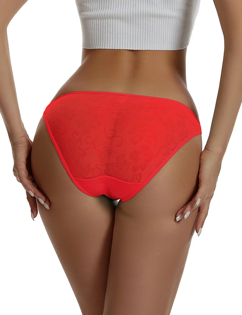 Red Lace Straps Sexy Women Panties