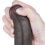 9.5'' Sliding Skin Dual Layer Dong Black