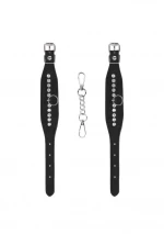 Diamond Studded Wrist Cuffs  - Black