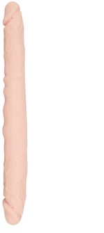 Double Dildo Real Slim, Silicone, Flesh, 30 cm