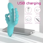 Flirt Vibrator 9 Vibration Modes Silicone USB Green