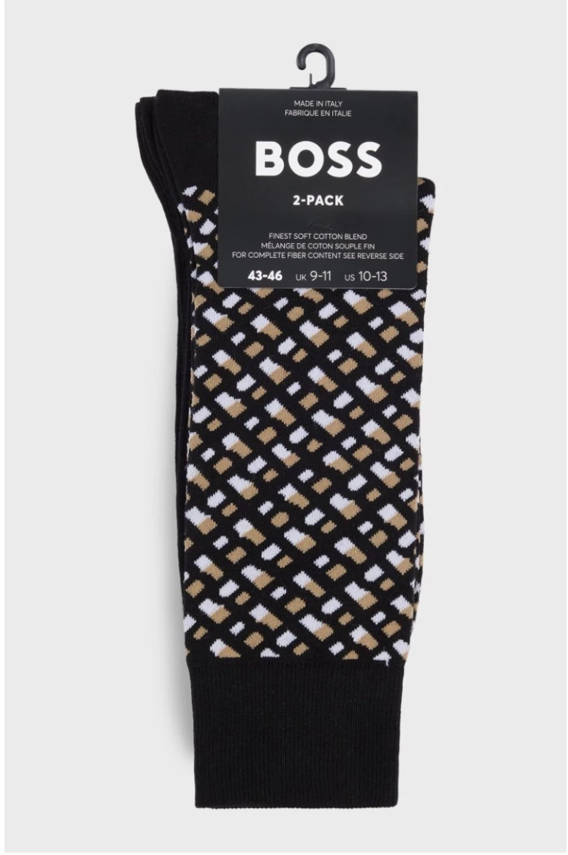 ΚΑΛΤΣΕΣ BOSS 2P RS Monogram CC 3659-65964837, Χρώμα BLACK