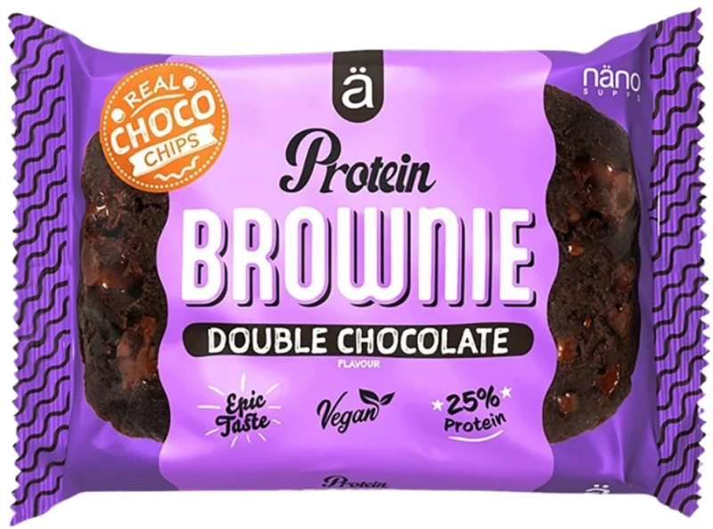 NanoSupps Protein Brownie | with 26% Protein [60 Γραμμάρια] Διπλή Σοκολάτα