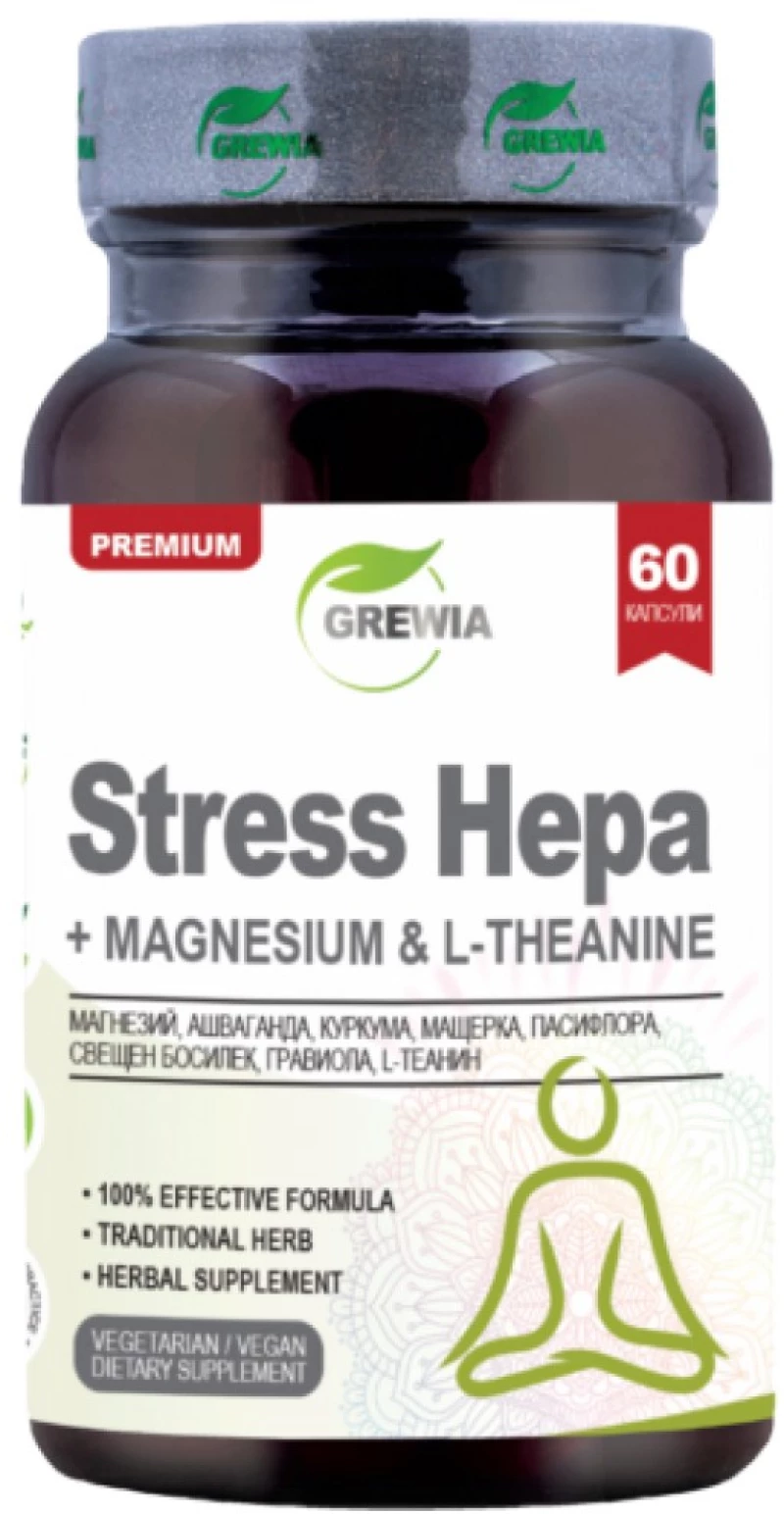 Grewia Stress Hepa | Magnesium & L-Theanine [60 Κάψουλες]