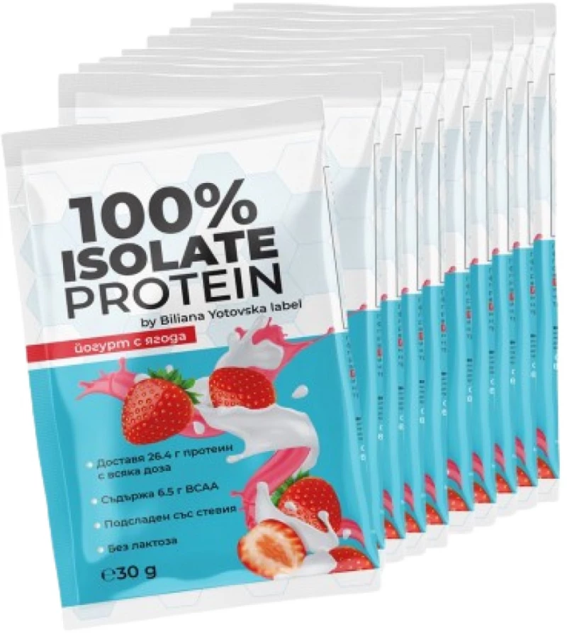 Biliana Yotovska 100% Isolate Protein | with Added Stevia [30 Γραμμάρια] Μπισκότα και κρέμα