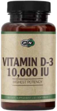 PURE Nutrition USA Vitamin D3 10000 IU [90 Softgels]