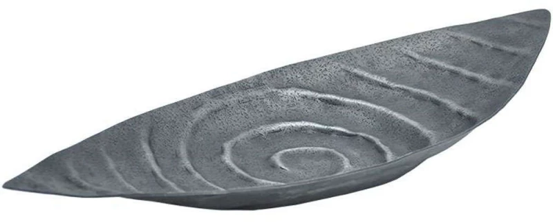 Διακοσμητική Πιατέλα 939-124-008 51x19x6cm Grey Αλουμίνιο