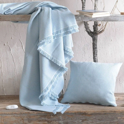 Ριχτάρι Utopia Light Blue Ρυθμός Πολυθρόνα 160x180cm Βαμβάκι-Πολυέστερ