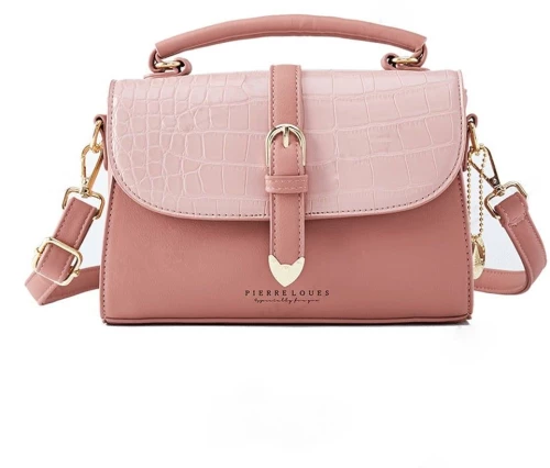 Τσάντα Χιαστί/Χειρός Γυναικεία 514-55 23x7x15cm Pink Pierre Loues