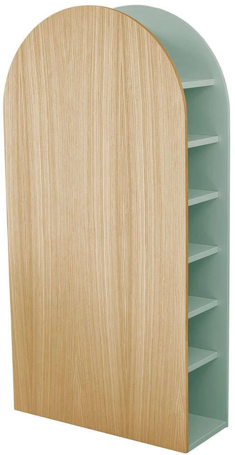 Παπουτσοθήκη Jubi JUBISC17 65x25x130cm Natural-Sage Green Mdf,Ξύλο