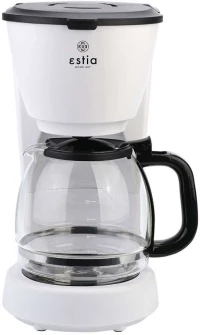Καφετιέρα Γαλλικού Intense 06-24581 36,8x21x29,6cm 1,25lt 1000W Luminus White Estia Πλαστικό, Γυαλί