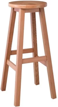 Σκαμπό Μπαρ Ε453,1 35x35x77cm Natural Ξύλο