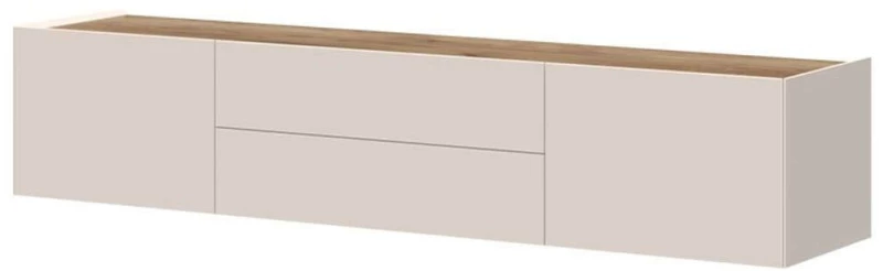 Έπιπλο Τηλεόρασης Επιτοίχιο Spike Max 162734219 206x47x37cm Natural-Beige