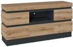 Έπιπλο Τηλεόρασης Creto 162525989 160,8x45x68cm Dark Grey-Natural