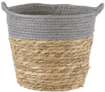 Καλάθι Διακοσμητικό Syros 20281 Φ20x20cm Beige-Grey GloboStar Grass