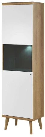 Βιτρίνα 17103-PR-T Λευκό+Riviera 50x197x40cm Μελαμίνη