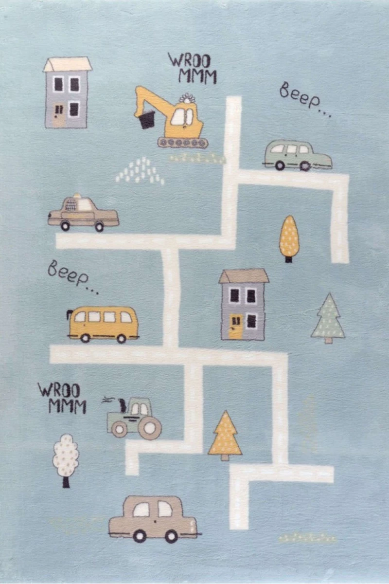 Χαλί Cocooning 00342-030 Blue-Multi Merinos 160X230cm