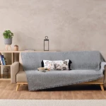 Ριχτάρι Tura 24 Grey Kentia Διθέσιο 180x250cm Ακρυλικό,Βαμβάκι, Polyester