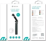 Devia Leisure Selfie Stick με Καλώδιο Lightning Μαύρο