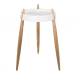 Τραπεζάκι Βοηθητικό Liola ZLS0101 40x67cm White-Natural Zafferano