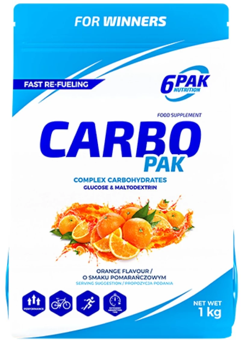 6PAK Nutrition Carbo Pak [1000 Γραμμάρια] Πορτοκάλι