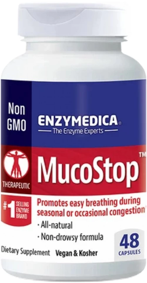 Enzymedica MucoStop | Easy Breathing [48 Κάψουλες]