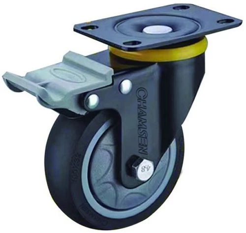 Ρόδα Με Φρένο Βιομηχανική TPR 125mm -  31307344