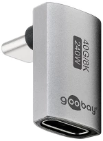 GOOBAY αντάπτορας USB-C 74442, γωνιακός 90°, USB4, 240W, 40Gbps, 8K, γκρι