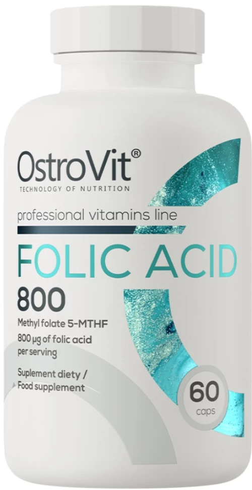OstroVit Folic Acid 800 mg | Methyl Folate 5-MTHF [60 Κάψουλες]