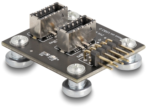 DELOCK αντάπτορας USB 2.0 Pin σε 2x USB Type-E Key A 67176 με USB pin καλώδιο