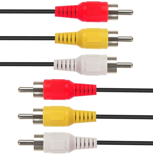 CABLETIME καλώδιο ήχου 3x RCA σε 3x RCA AV240-33N, 1.5m, μαύρο