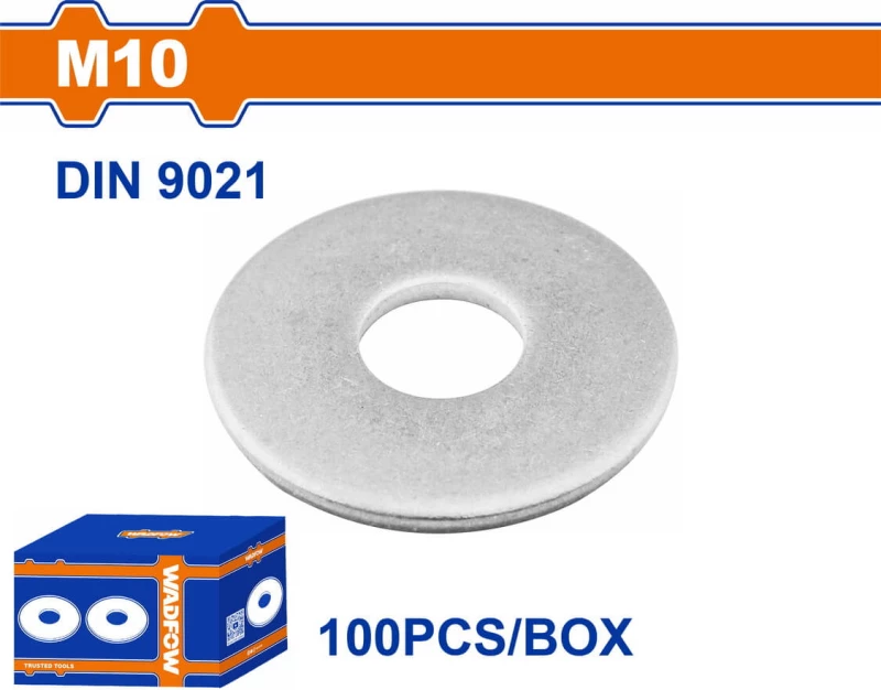 WADFOW Ροδέλα γαλβανιζέ DIN9021 10mm 100 τεμάχια (WVWC514)